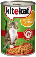 Photos - Cat Food Kitekat Adult Canned with Chicken 0.4 kg 