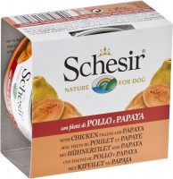 Photos - Dog Food Schesir Adult Canned Chicken/Papaya 150 g 1