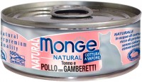 Photos - Cat Food Monge Natural Adult Canned Tuna/Chicken/Shrimps 0.08 kg 