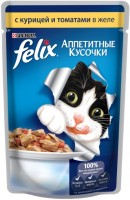 Photos - Cat Food Felix Packaging Adult Fantastic Jelly Chicken/Tomatos 10 pcs 