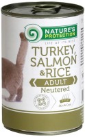 Photos - Cat Food Natures Protection Neutered Canned Turkey/Salmon/Rice  400 g