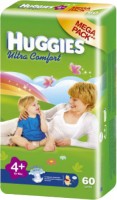 Photos - Nappies Huggies Ultra Comfort 4 Plus / 60 pcs 