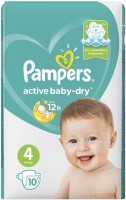 Photos - Nappies Pampers Active Baby-Dry 4 / 10 pcs 