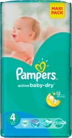 Photos - Nappies Pampers Active Baby-Dry 4 / 58 pcs 