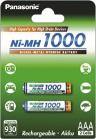 Photos - Battery Panasonic High Capacity  2xAAA 1000 mAh