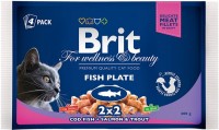 Photos - Cat Food Brit Premium Pouches Fish Plate 4 pcs 
