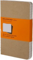 Photos - Notebook Moleskine Set of 3 Ruled Cahier Journals Large Beige 