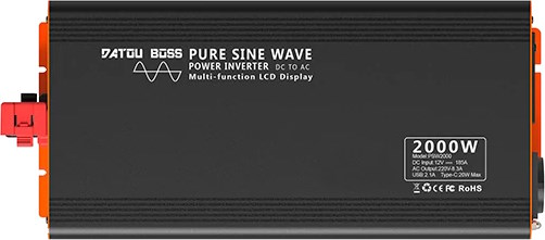 DATOUBOSS 2000W Pure Sine Wave Inverter 4000W Peak Power Inverter