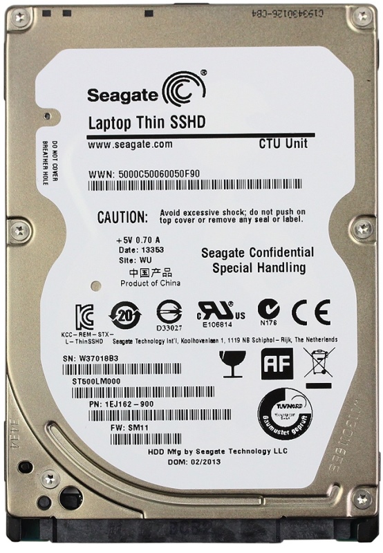 SEAGATE ST500LM000 SSHD 500GB 5400RPM 64MB SATA 6.0Gb/s 2.5 Solid Stat 