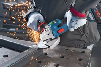 Five compact cordless angle grinders with brushless motors